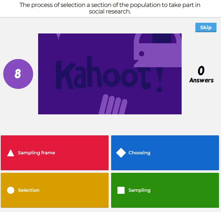 Kahoot for teaching Alevel sociology ReviseSociologyReviseSociology