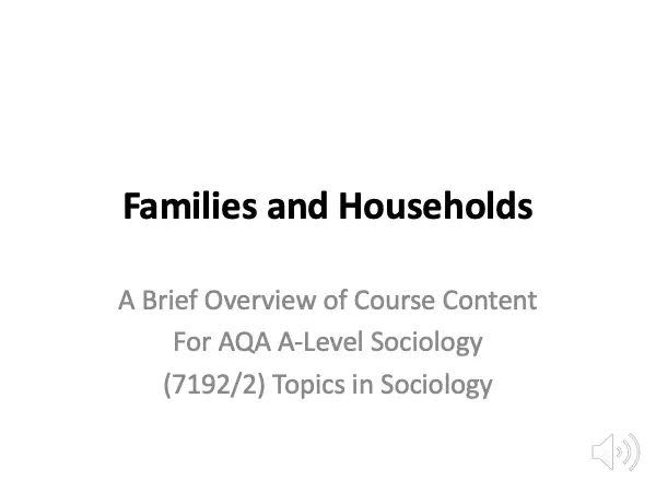 Families And Households - ReviseSociology